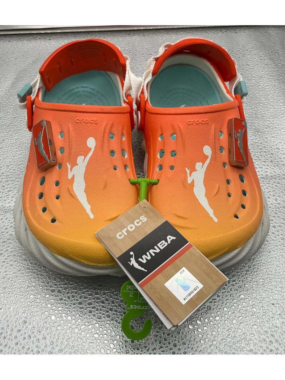Crocs Echo Clog 2024 WNBA Limited Edition Orange White Womens 5 Mens 3 NWT